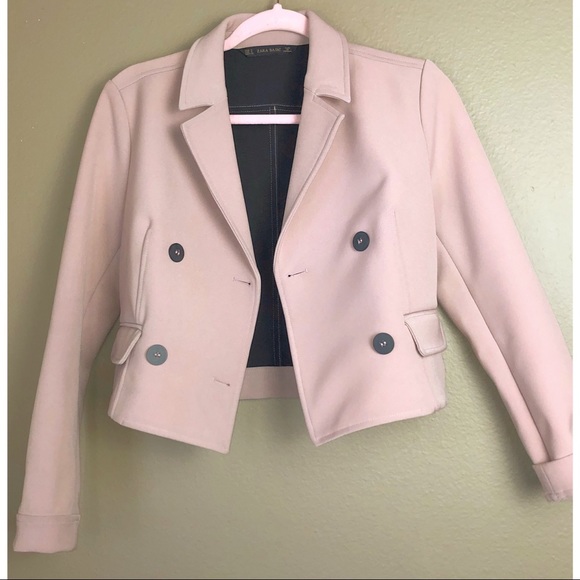 Zara Jackets & Blazers - ZARA | Dusty Pink Crop Trench Coat Small